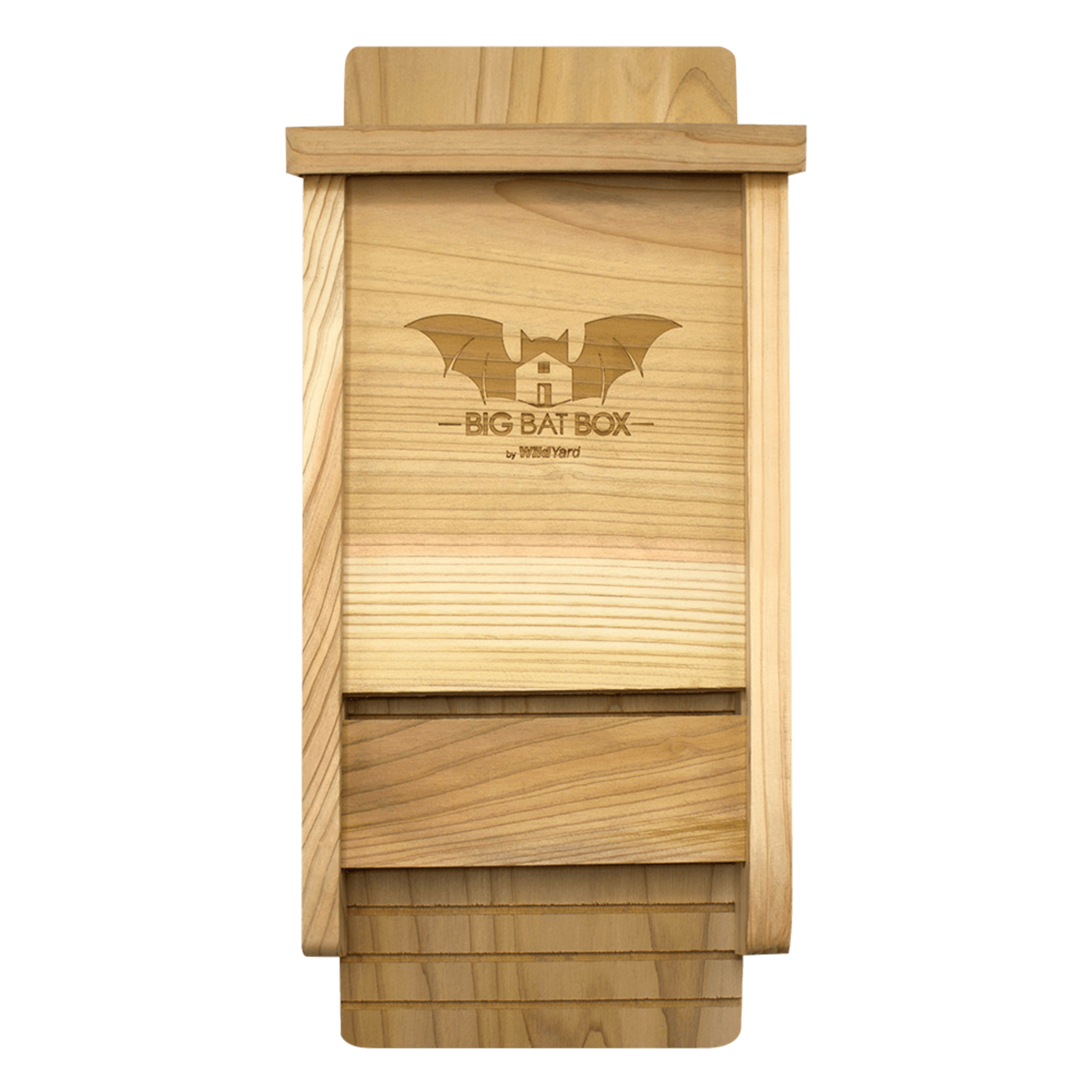 Eco-friendly single chamber cedar bat house for pest control.