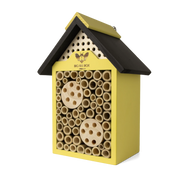 Big Bee Box bee house – front view with bamboo tubes