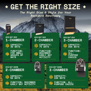 Bat Barn Junior – Two Chamber Premium Cedar Bat Barn (Black)