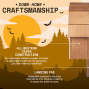 Bat Barn Junior – Two Chamber Premium Cedar Bat Barn (Brown)