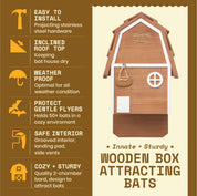 Bat Barn Junior – Two Chamber Premium Cedar Bat Barn (Brown)