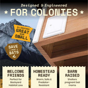 Bat Barn Junior – Two Chamber Premium Cedar Bat Barn (Brown)