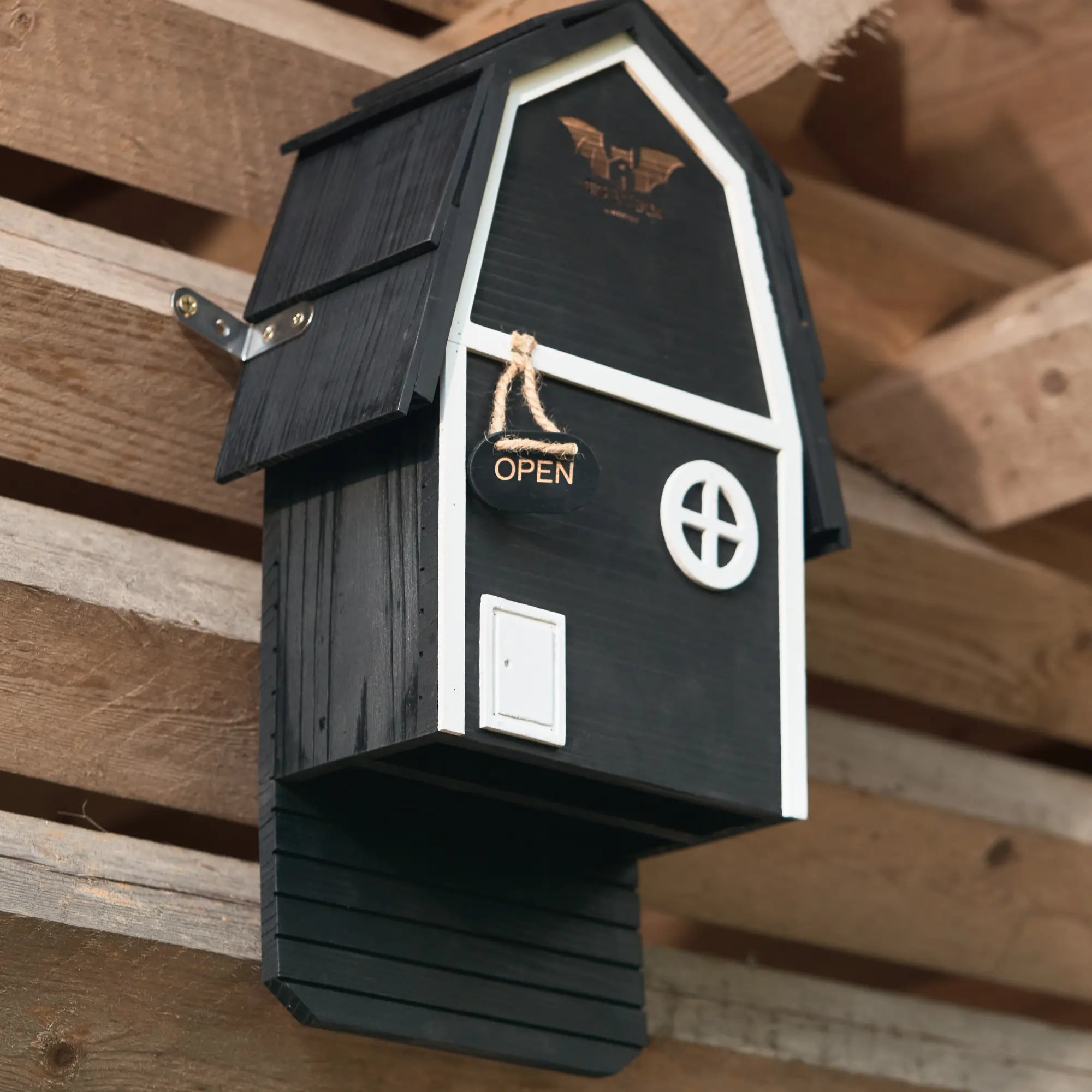 Grange à Chauves-Souris Junior – Deux Chambres Cèdre Premium (Noir)