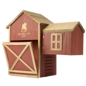 Squirrel House - Hideout & Feeder, wooden design for squirrels, perfect natural habitat and feeder combo.