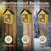 Three Big Bee Box bee houses shown in eco-friendly retail packaging