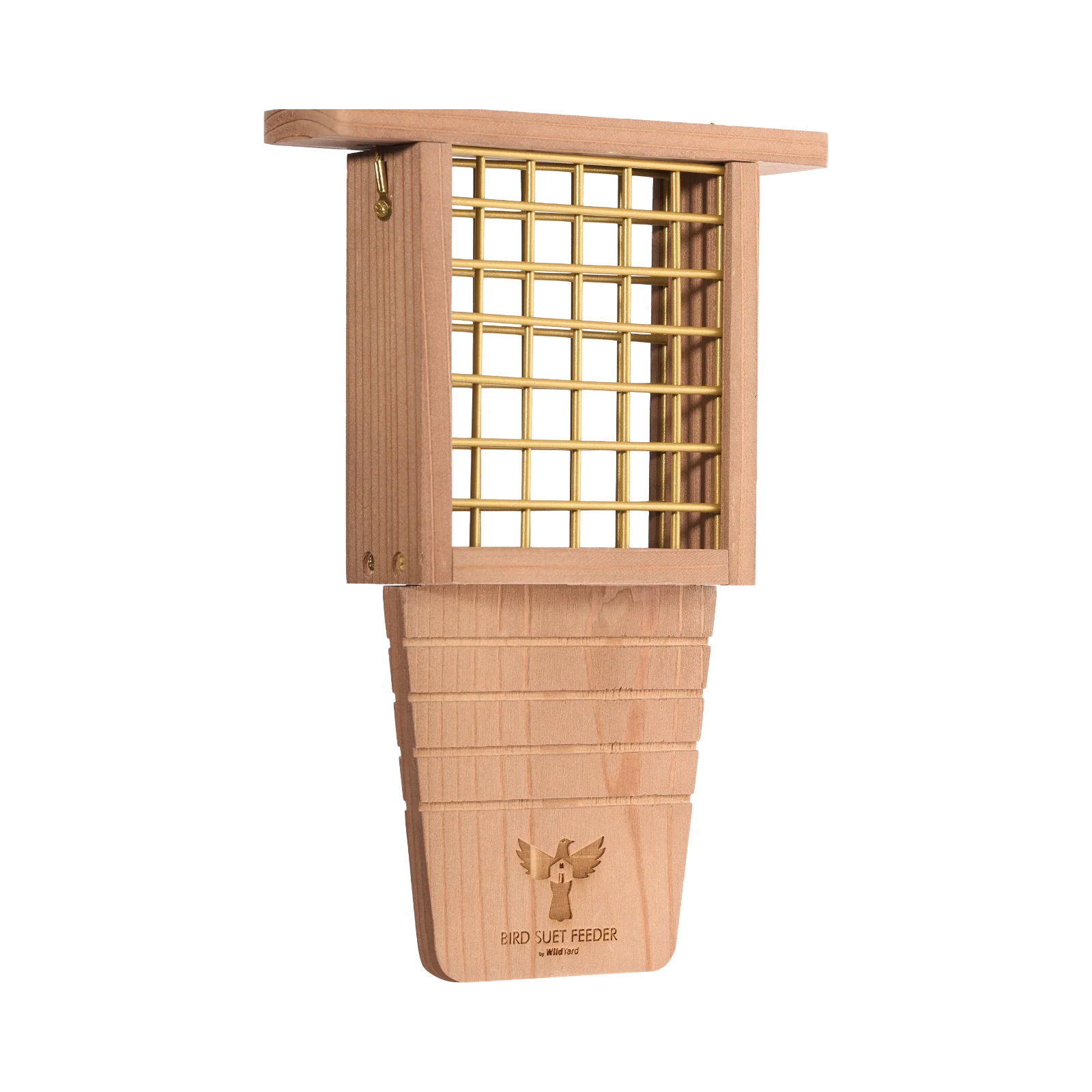 WildYard Bird Suet Feeder, double suet holder in natural cedar