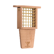 WildYard Bird Suet Feeder, double suet holder in natural cedar