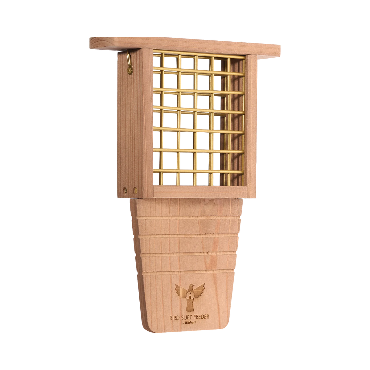 WildYard Bird Suet Feeder, double suet holder in natural cedar