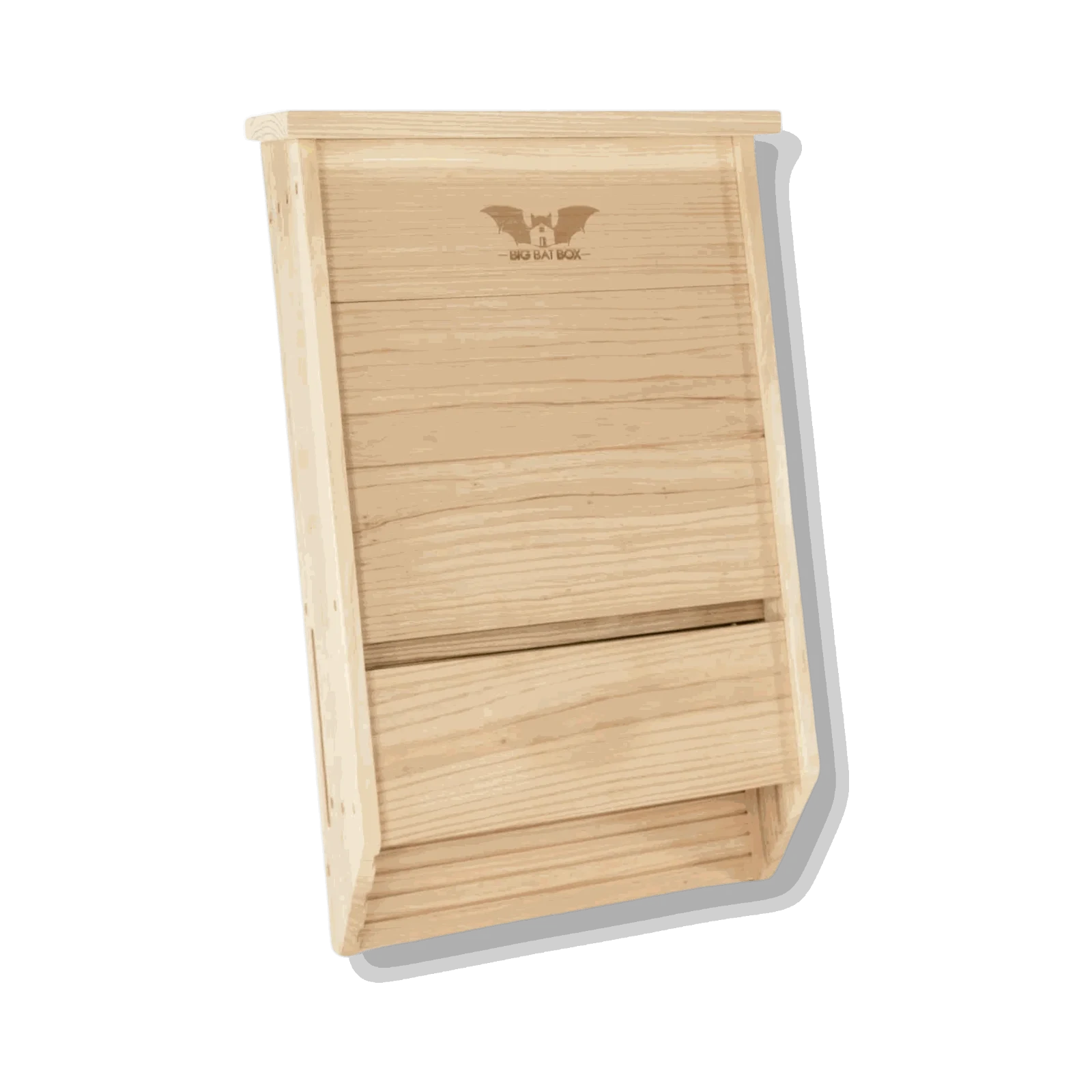 Three chamber cedar bat house for pest control and bat conservation in hot climates