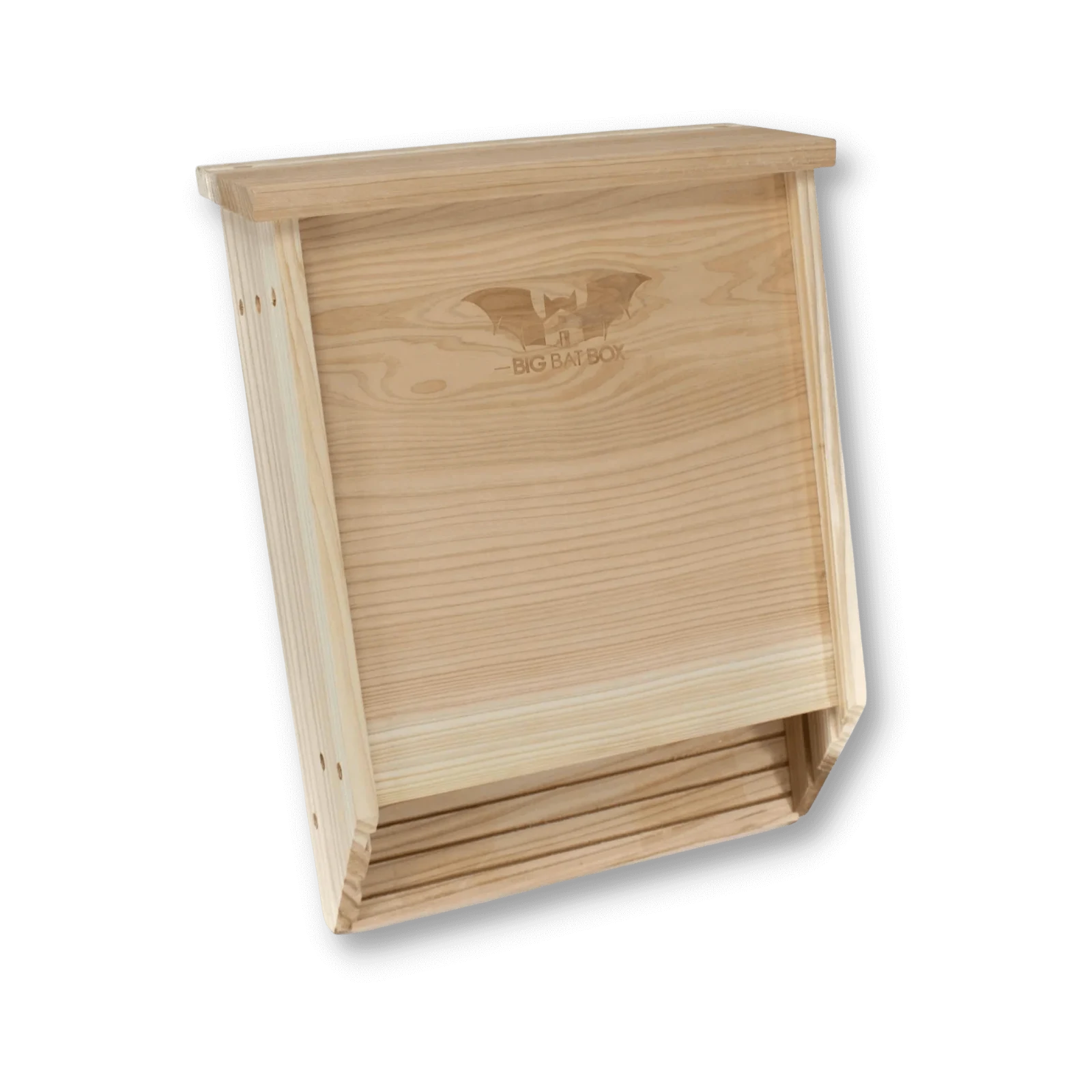 Two-chamber bat house in natural cedar finish