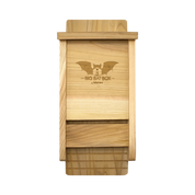 Eco-friendly single chamber cedar bat house for pest control.