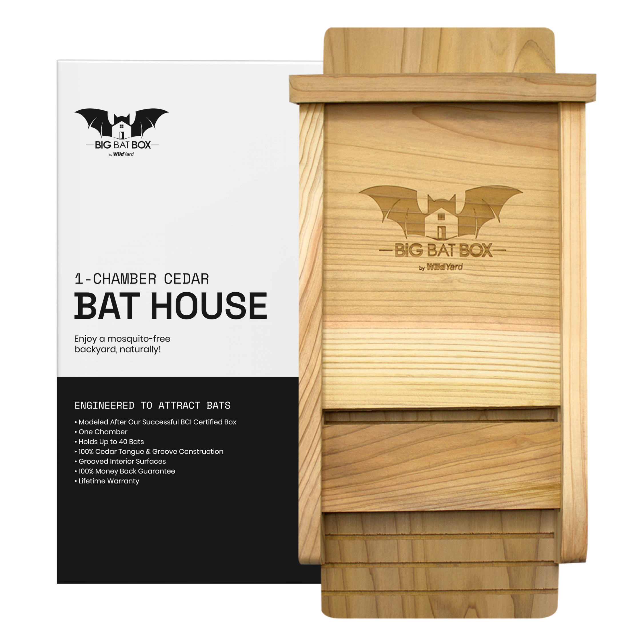 1-chamber cedar bat house