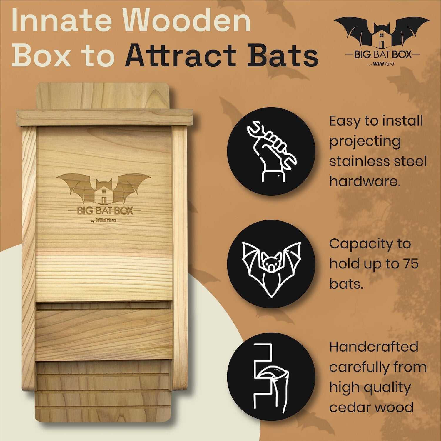 features of 1 chamber bat house